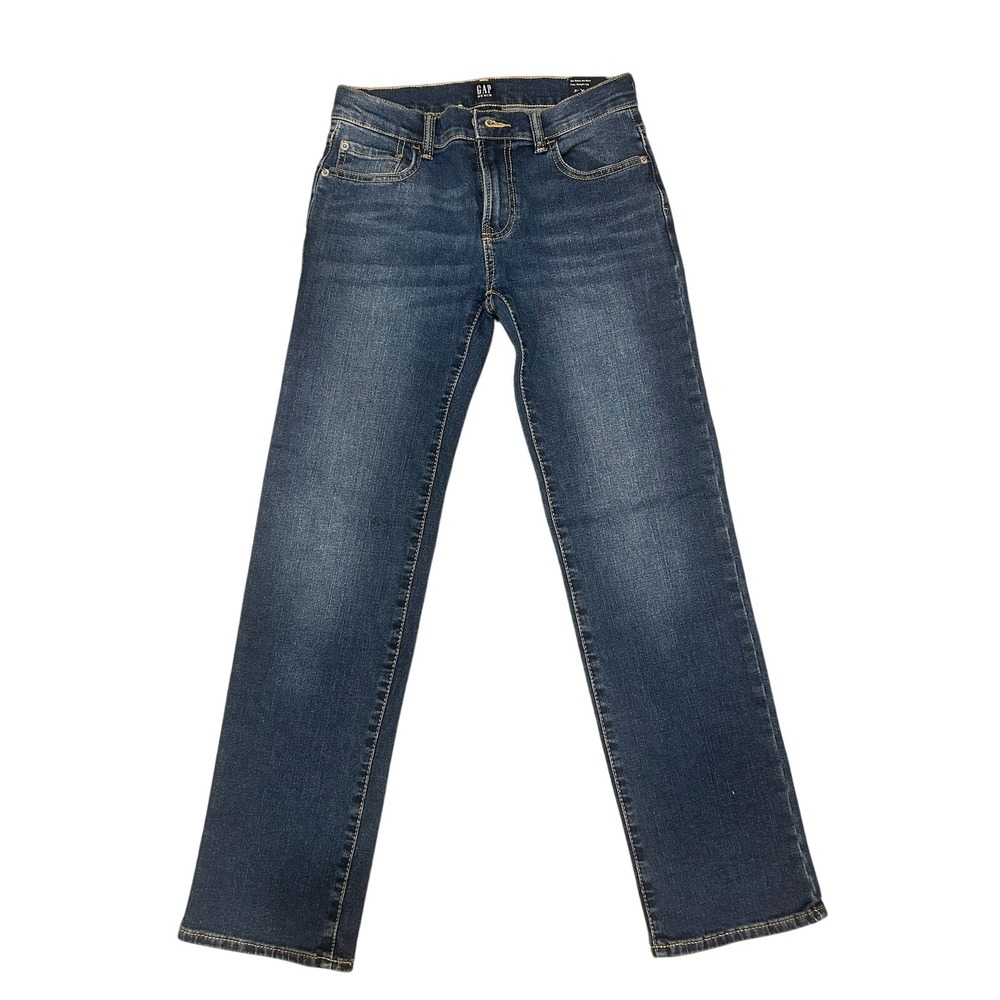 NWT Kids GAP‎ Stretch Straight Jeans Blue Denim Size 14 Boys